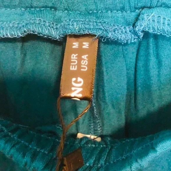 DIBAOLONG Teal Draw-String Joggers - Picture 5 of 8